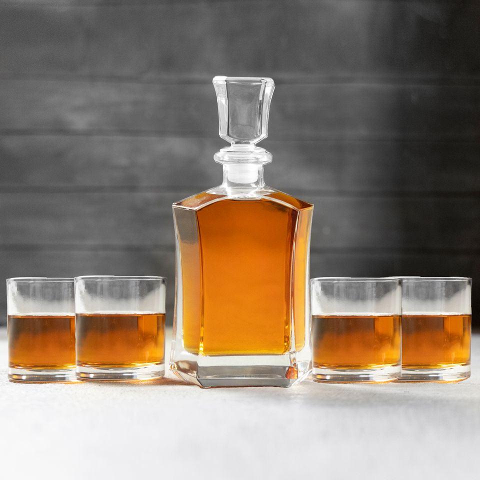 Personalized Decanter Set with 4 Lowballs