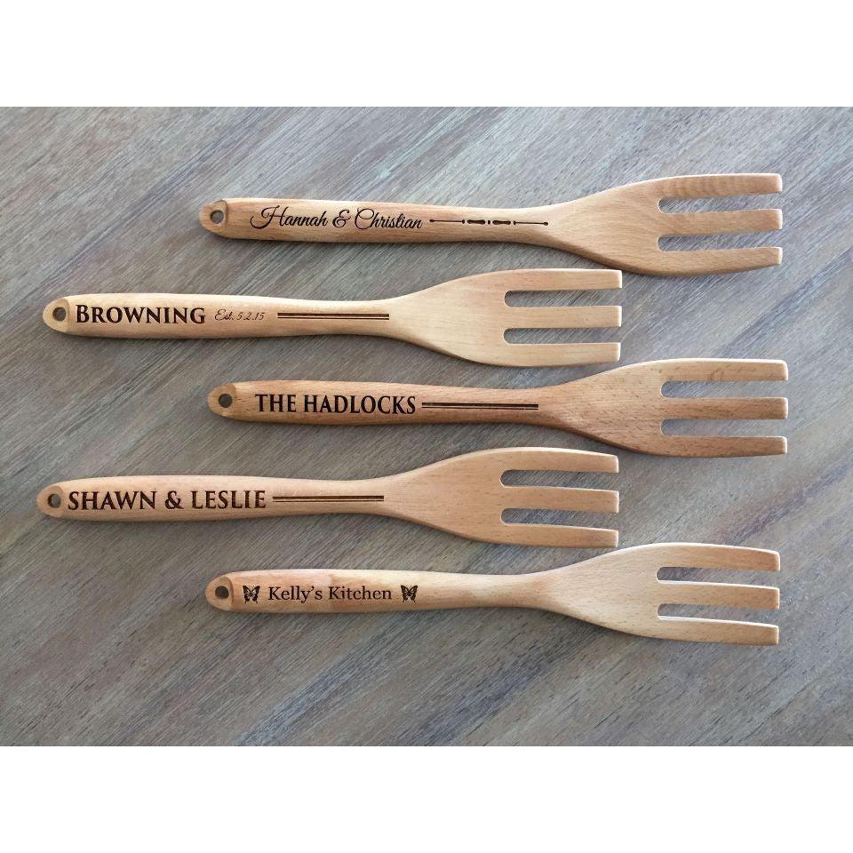 Personalized Decorative Wooden Spoons and Forks