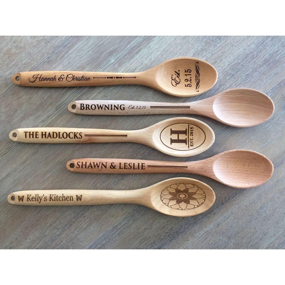 Personalized Decorative Wooden Spoons and Forks