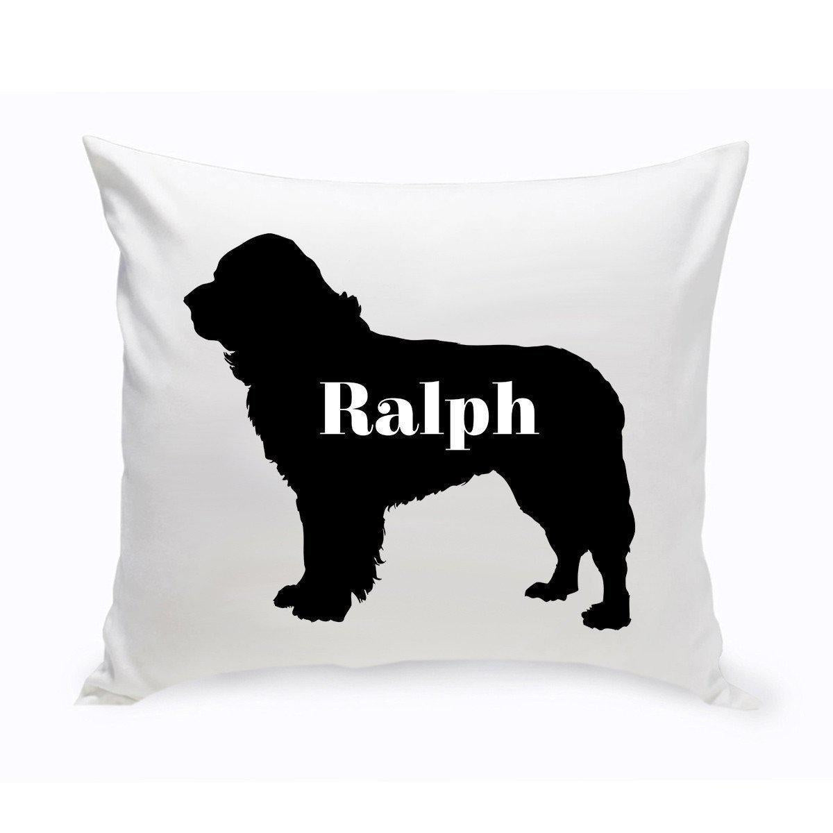 Personalized Dog Silhouette Throw Pillow