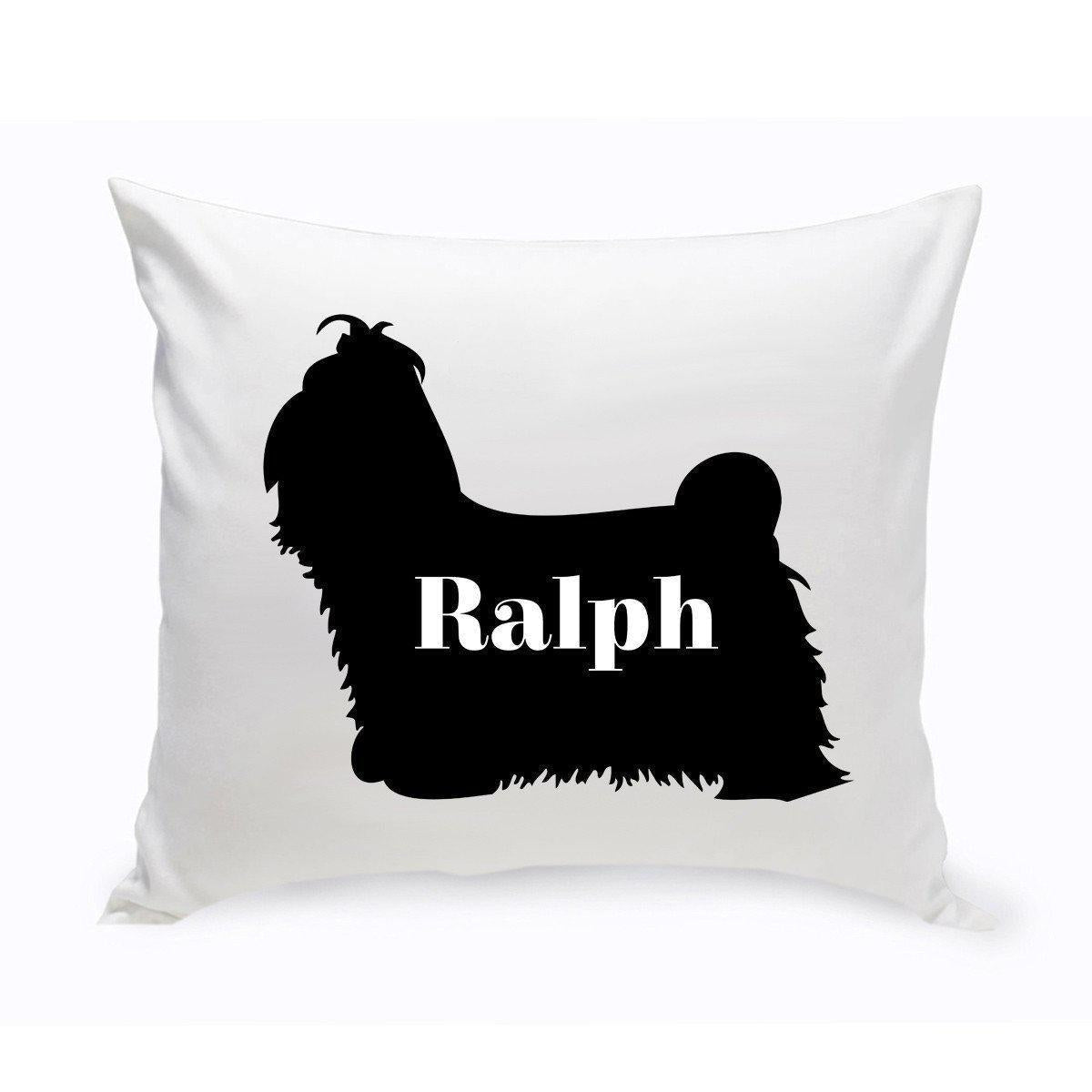 Personalized Dog Silhouette Throw Pillow