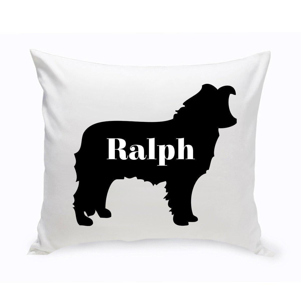 Personalized Dog Silhouette Throw Pillow