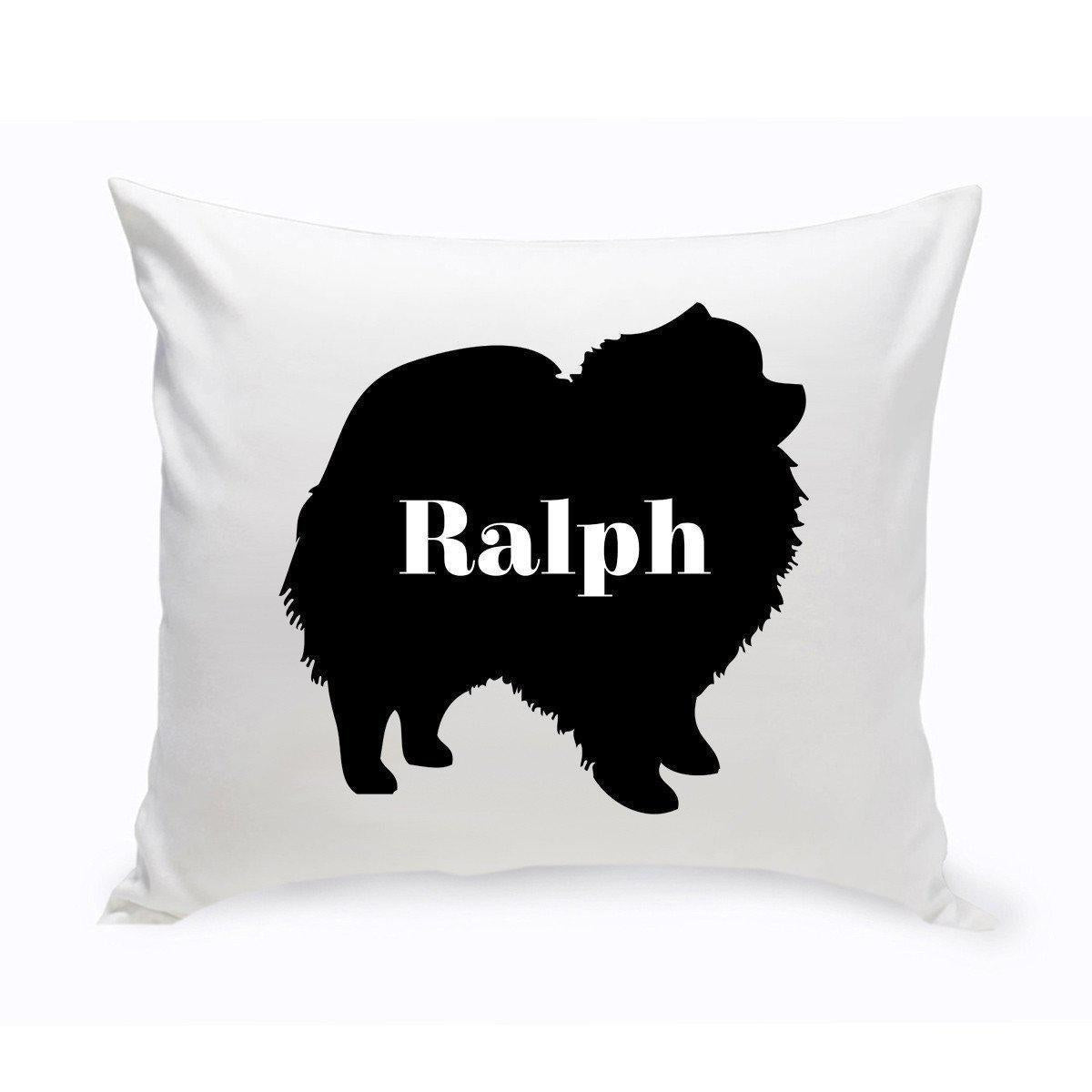 Personalized Dog Silhouette Throw Pillow