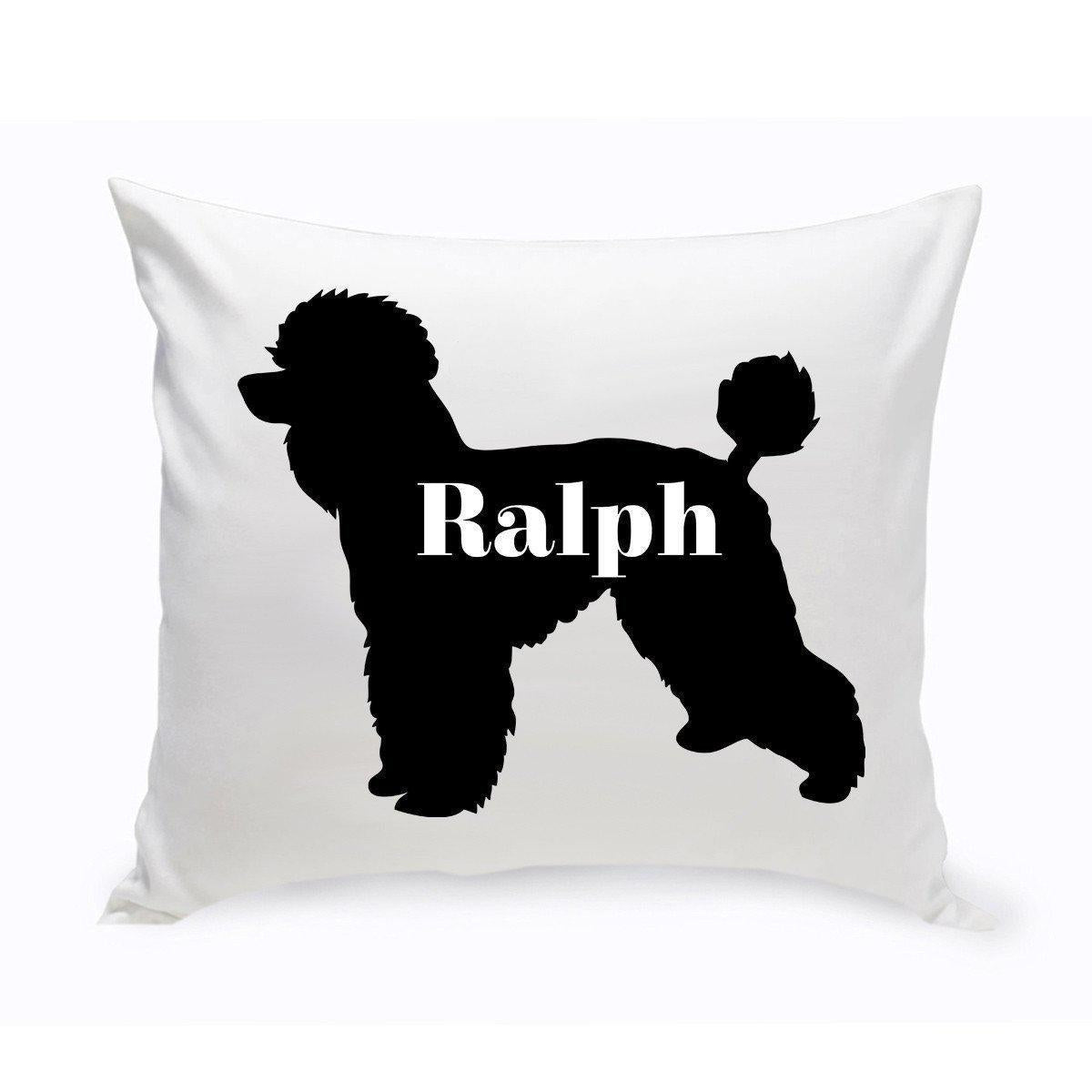 Personalized Dog Silhouette Throw Pillow