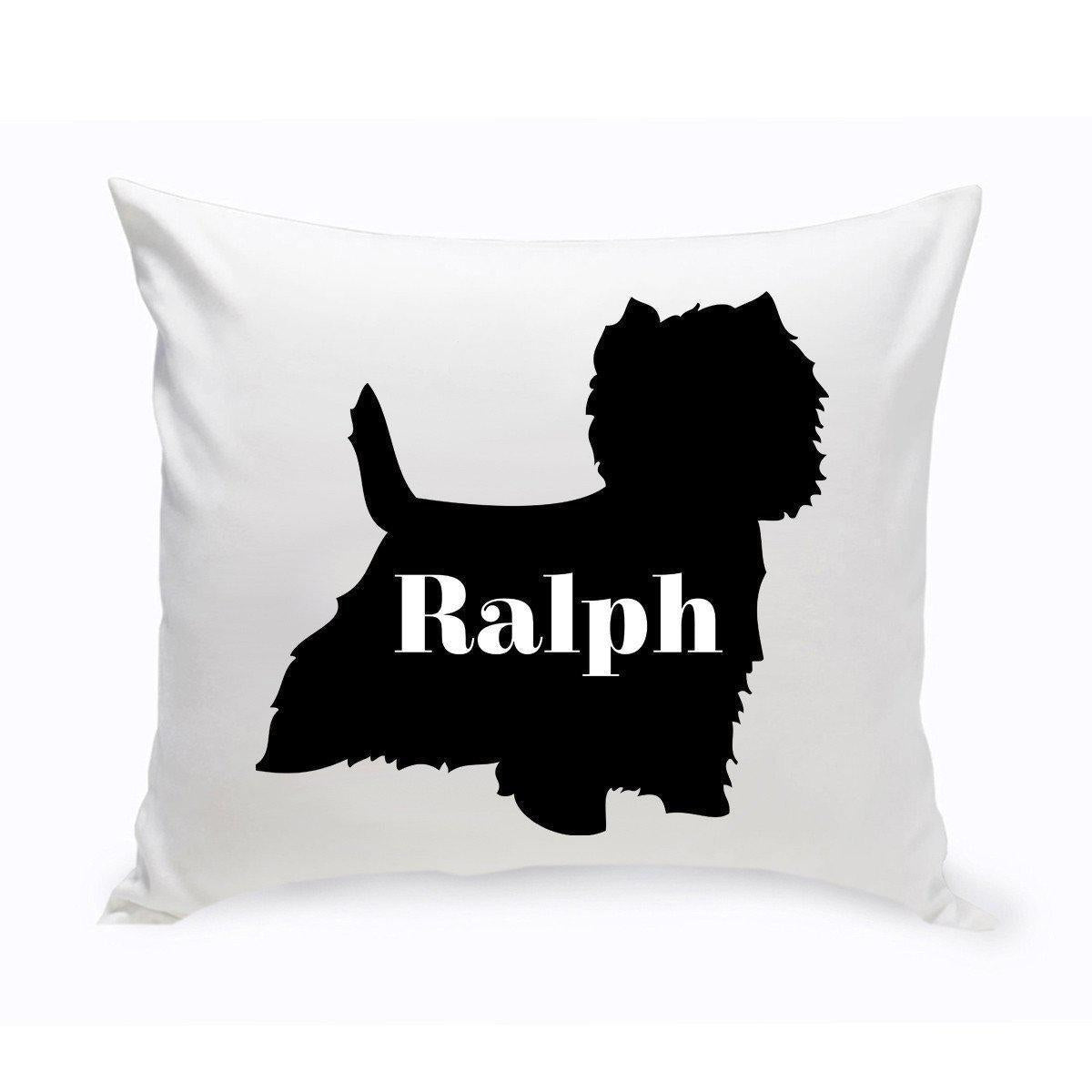 Personalized Dog Silhouette Throw Pillow