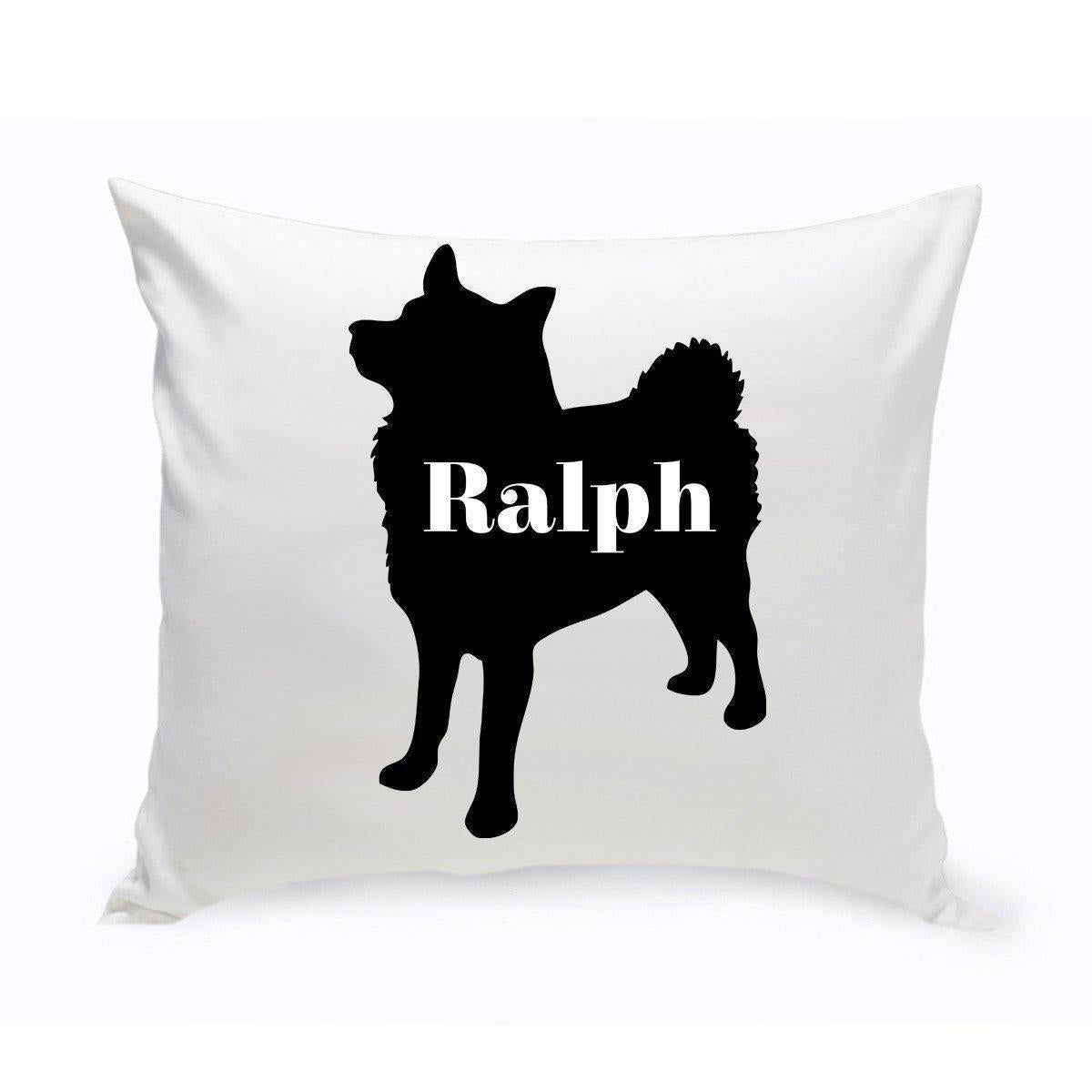 Personalized Dog Silhouette Throw Pillow