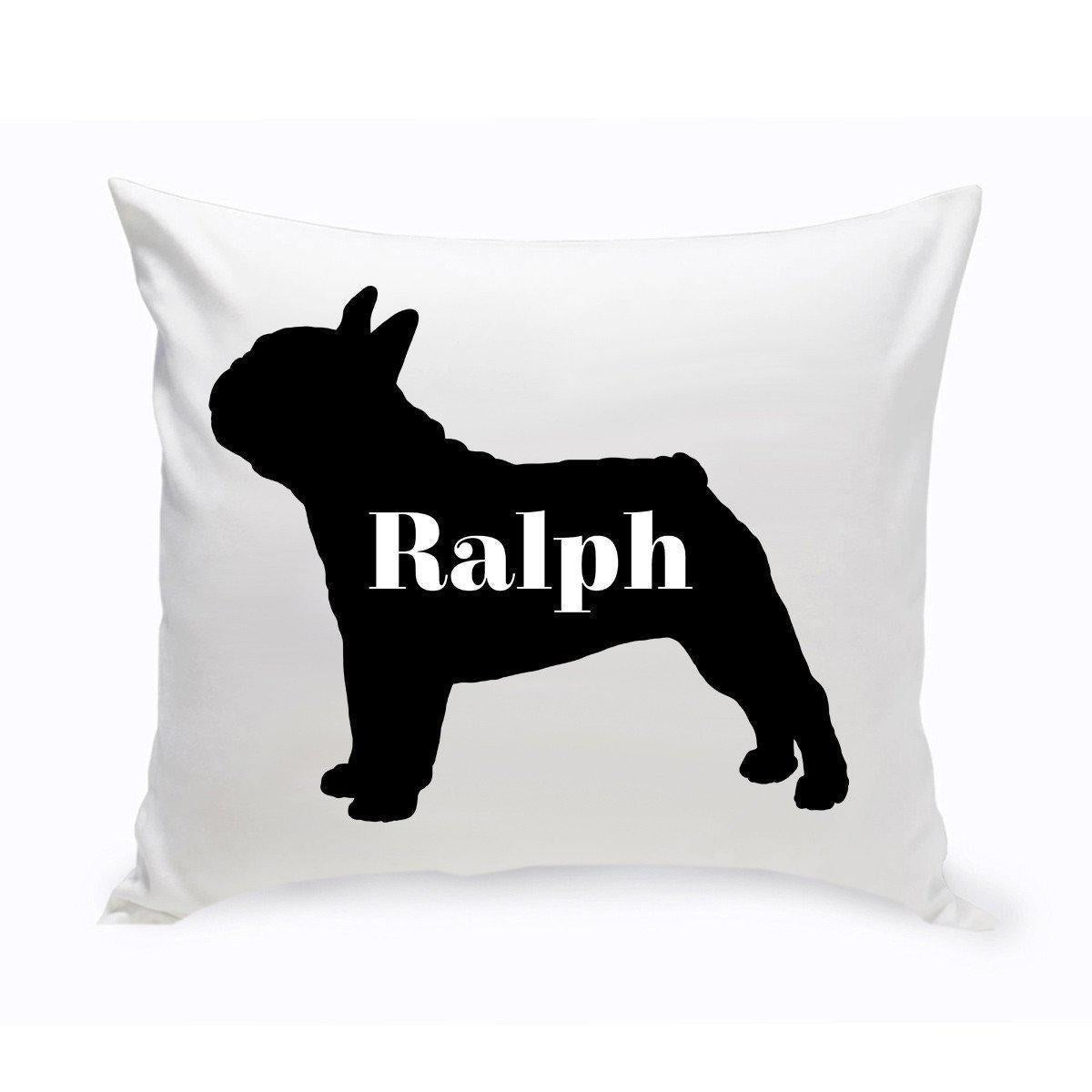 Personalized Dog Silhouette Throw Pillow