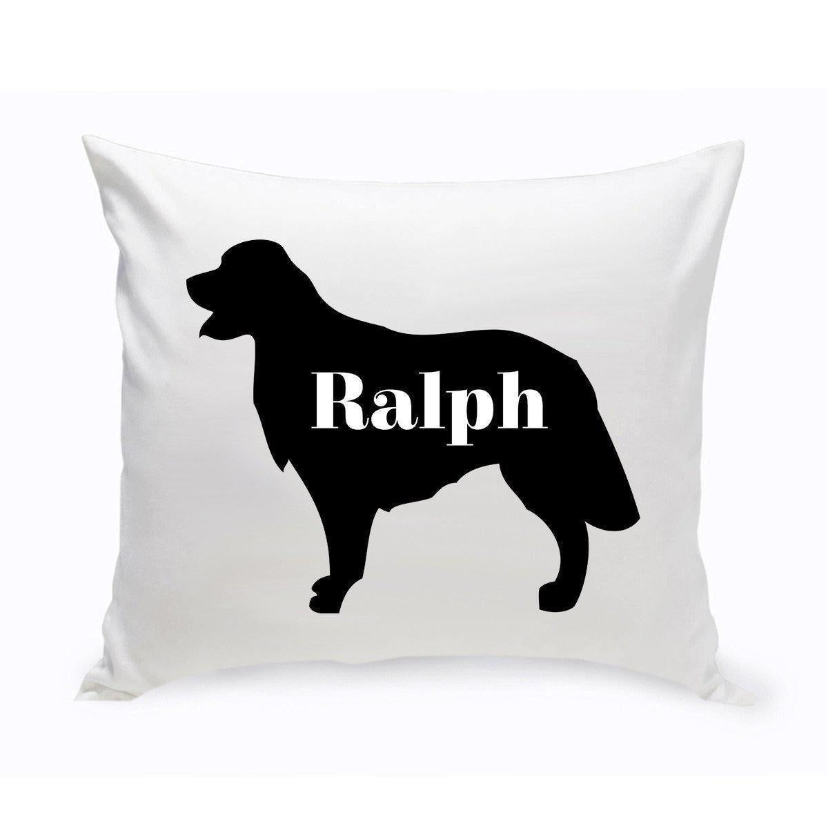 Personalized Dog Silhouette Throw Pillow