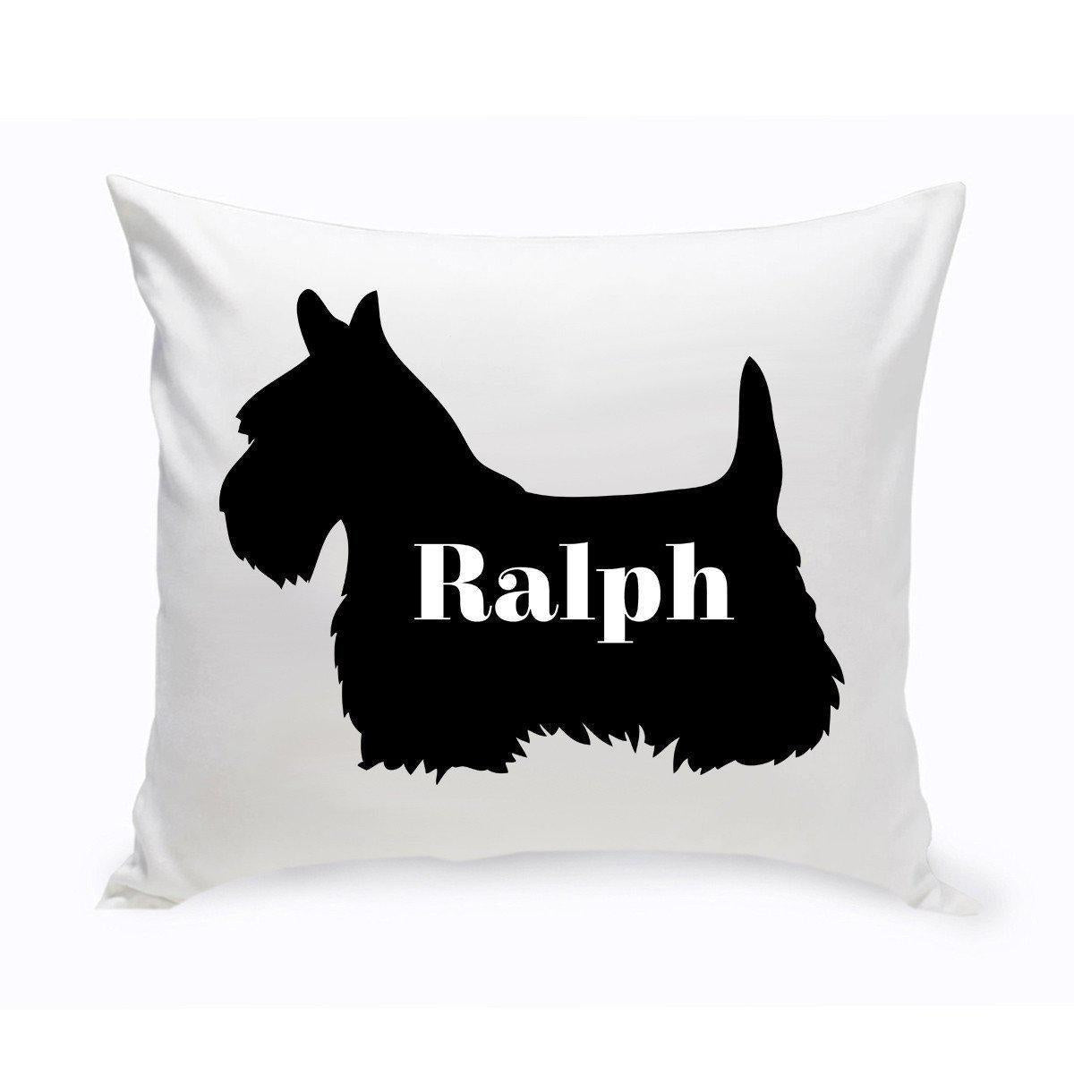 Personalized Dog Silhouette Throw Pillow