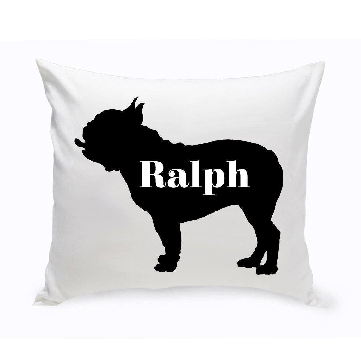 Personalized Dog Silhouette Throw Pillow