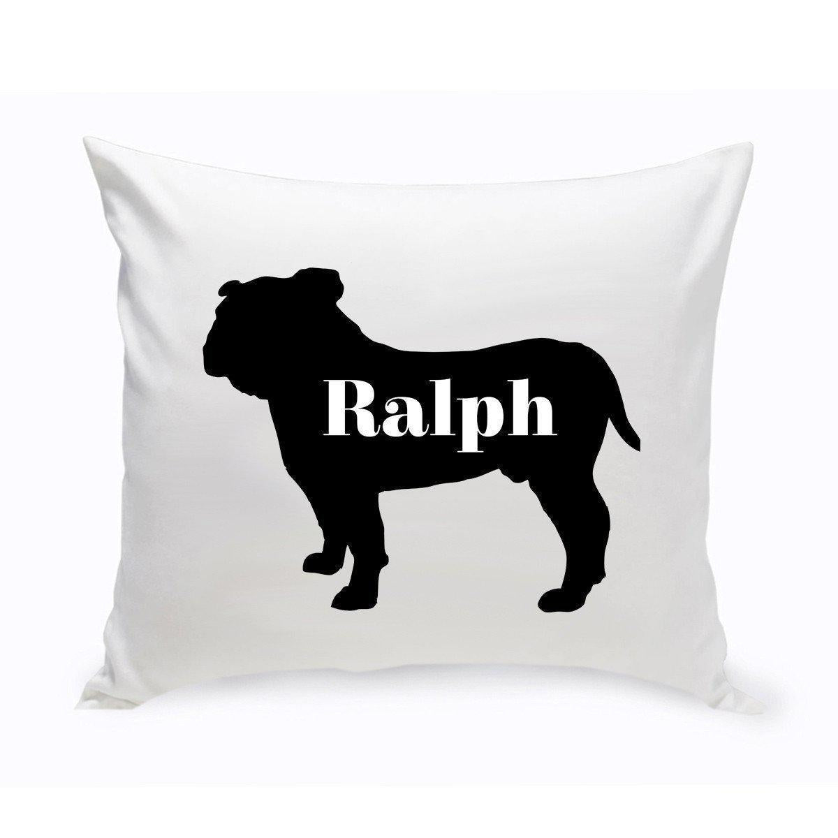 Personalized Dog Silhouette Throw Pillow