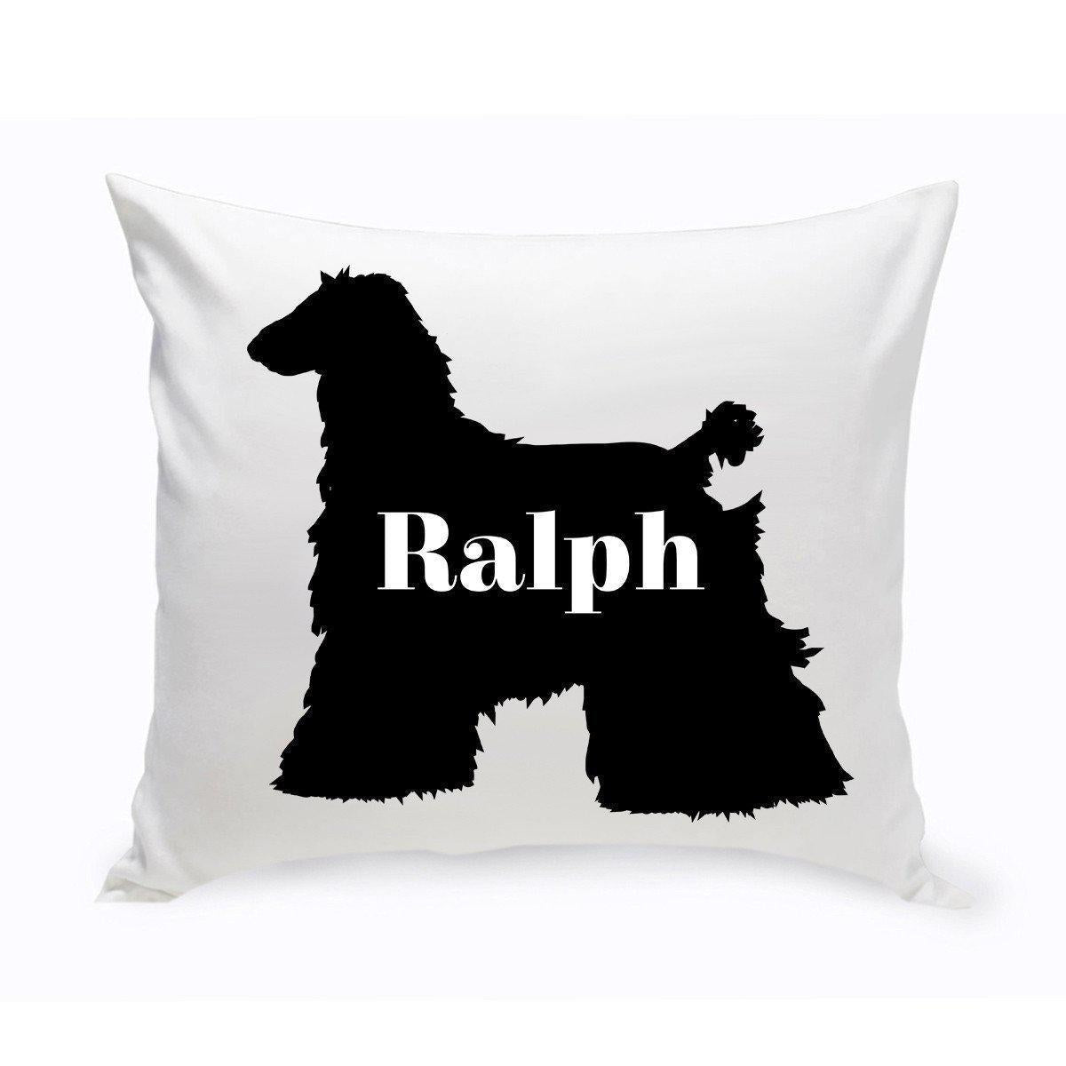 Personalized Dog Silhouette Throw Pillow