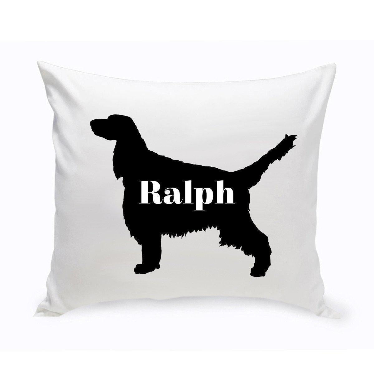 Personalized Dog Silhouette Throw Pillow