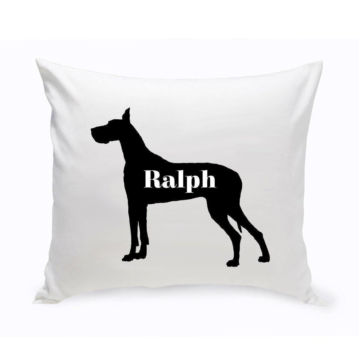 Personalized Dog Silhouette Throw Pillow