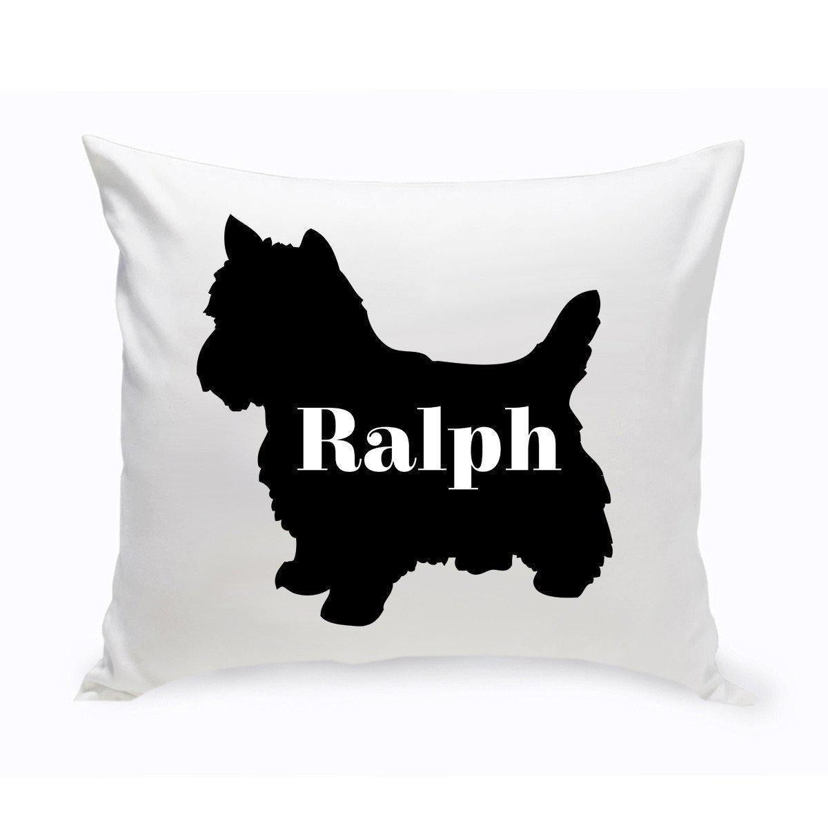 Personalized Dog Silhouette Throw Pillow