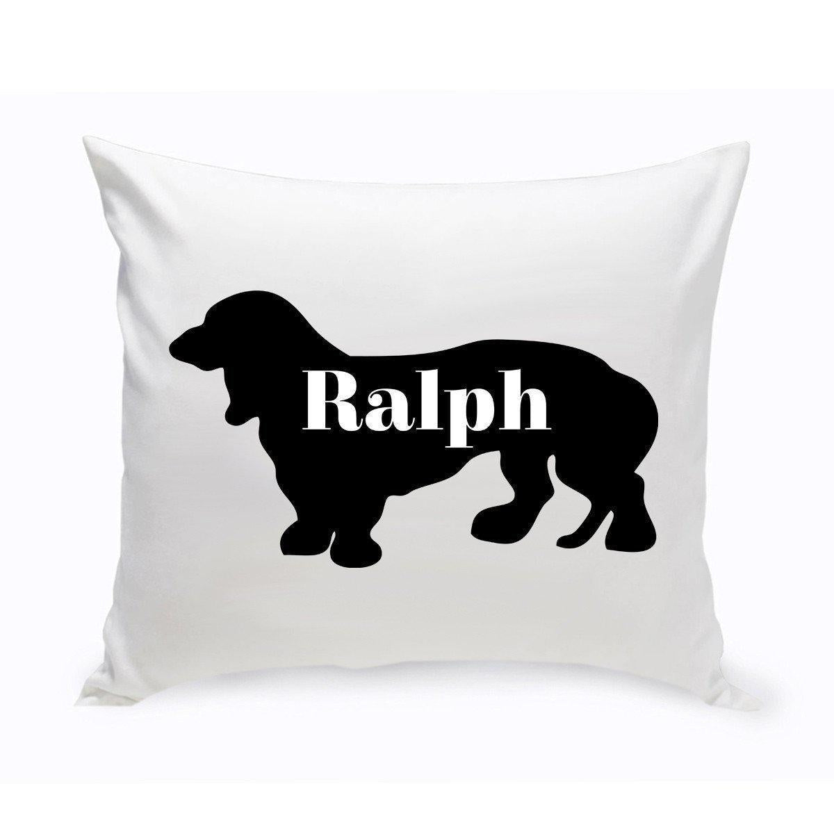 Personalized Dog Silhouette Throw Pillow