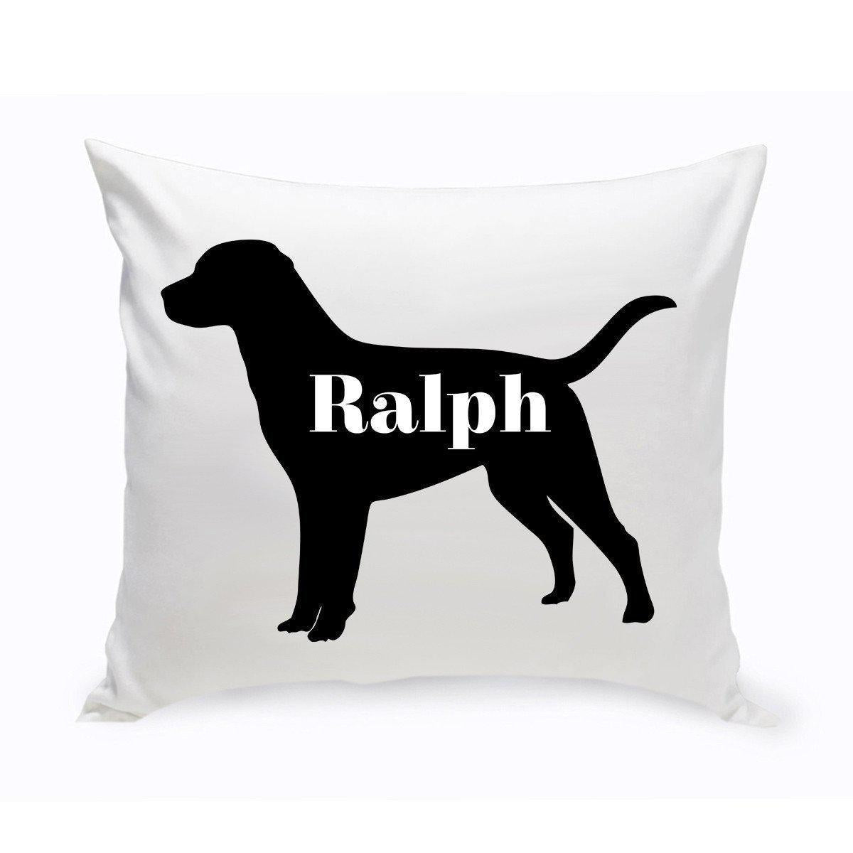 Personalized Dog Silhouette Throw Pillow