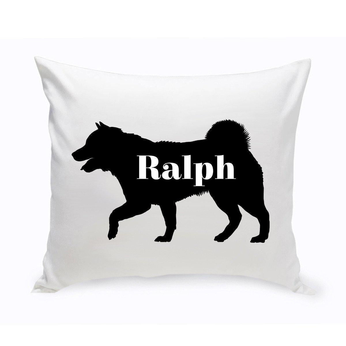 Personalized Dog Silhouette Throw Pillow