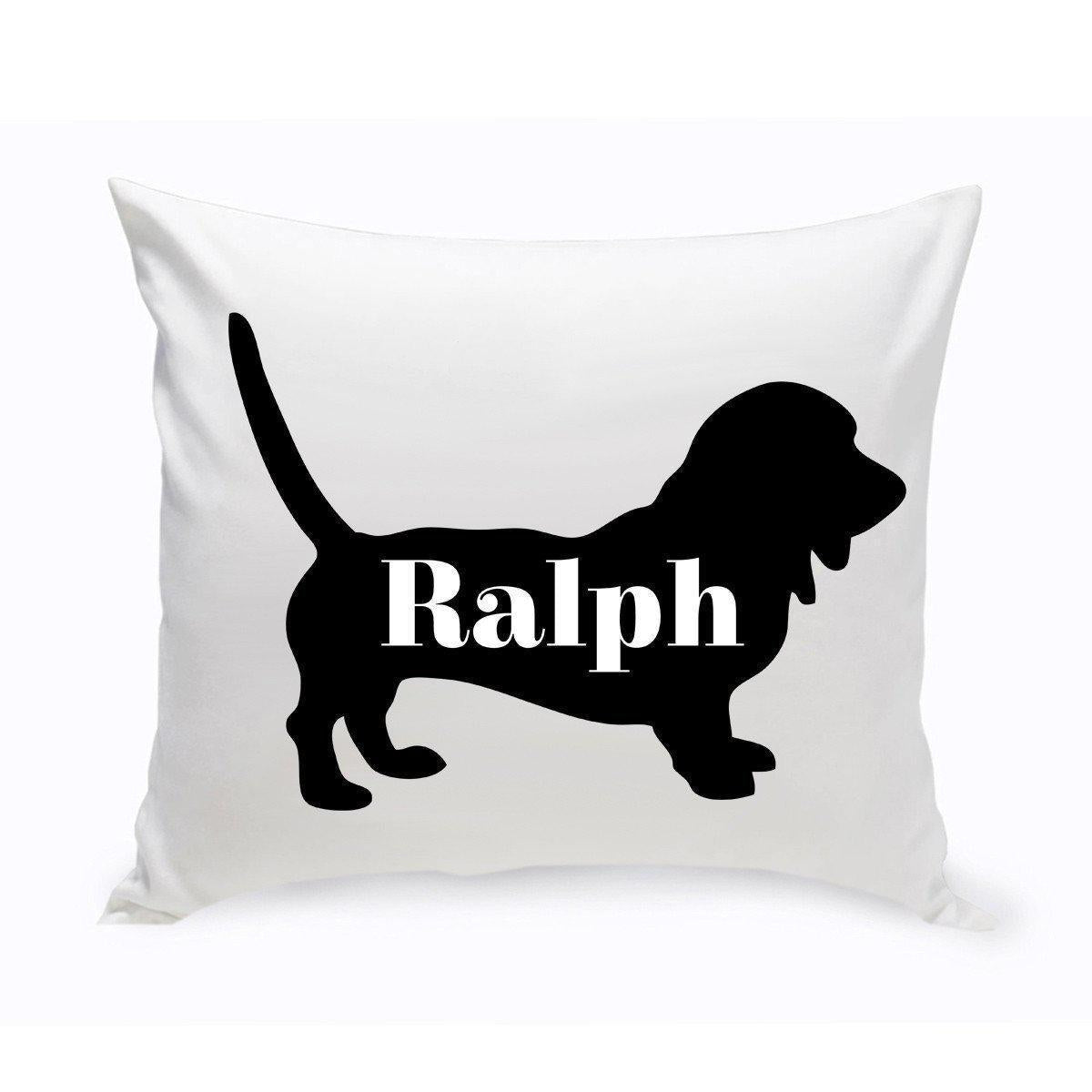 Personalized Dog Silhouette Throw Pillow