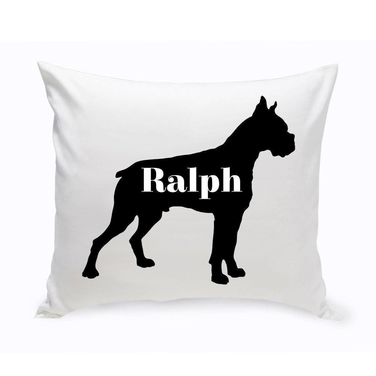 Personalized Dog Silhouette Throw Pillow