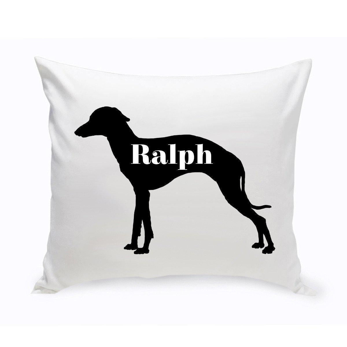 Personalized Dog Silhouette Throw Pillow