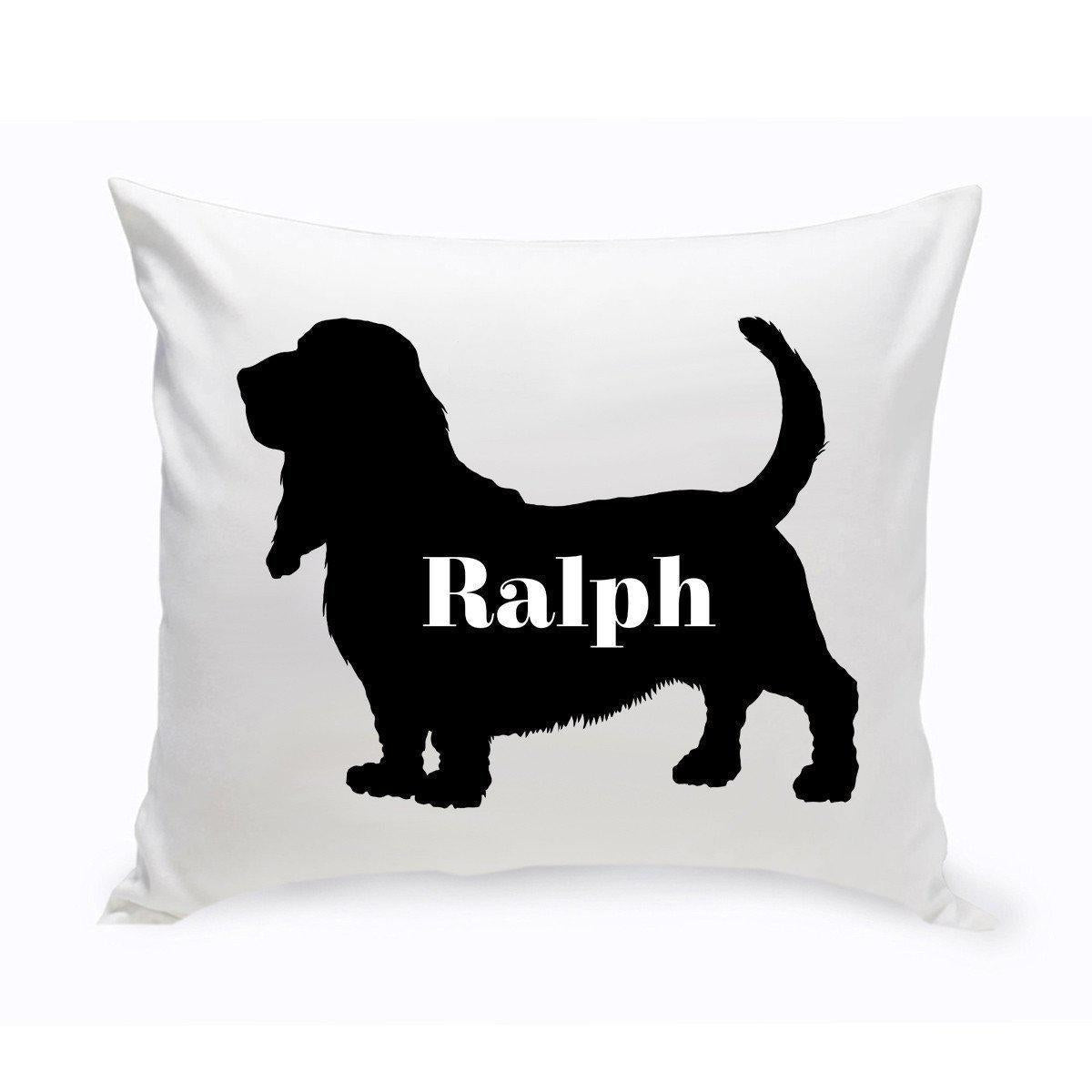 Personalized Dog Silhouette Throw Pillow