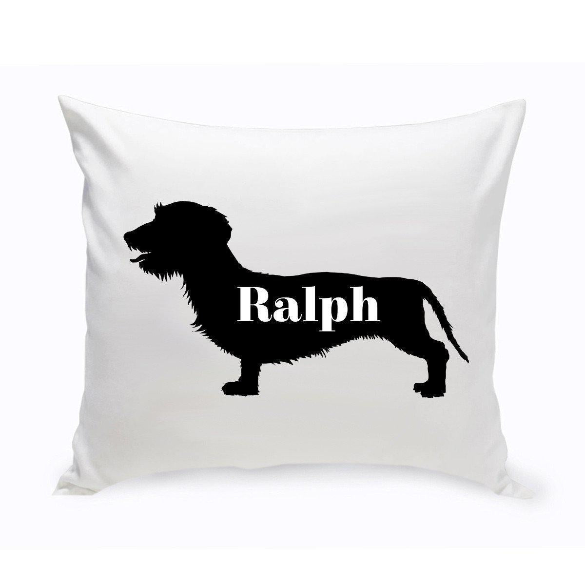 Personalized Dog Silhouette Throw Pillow