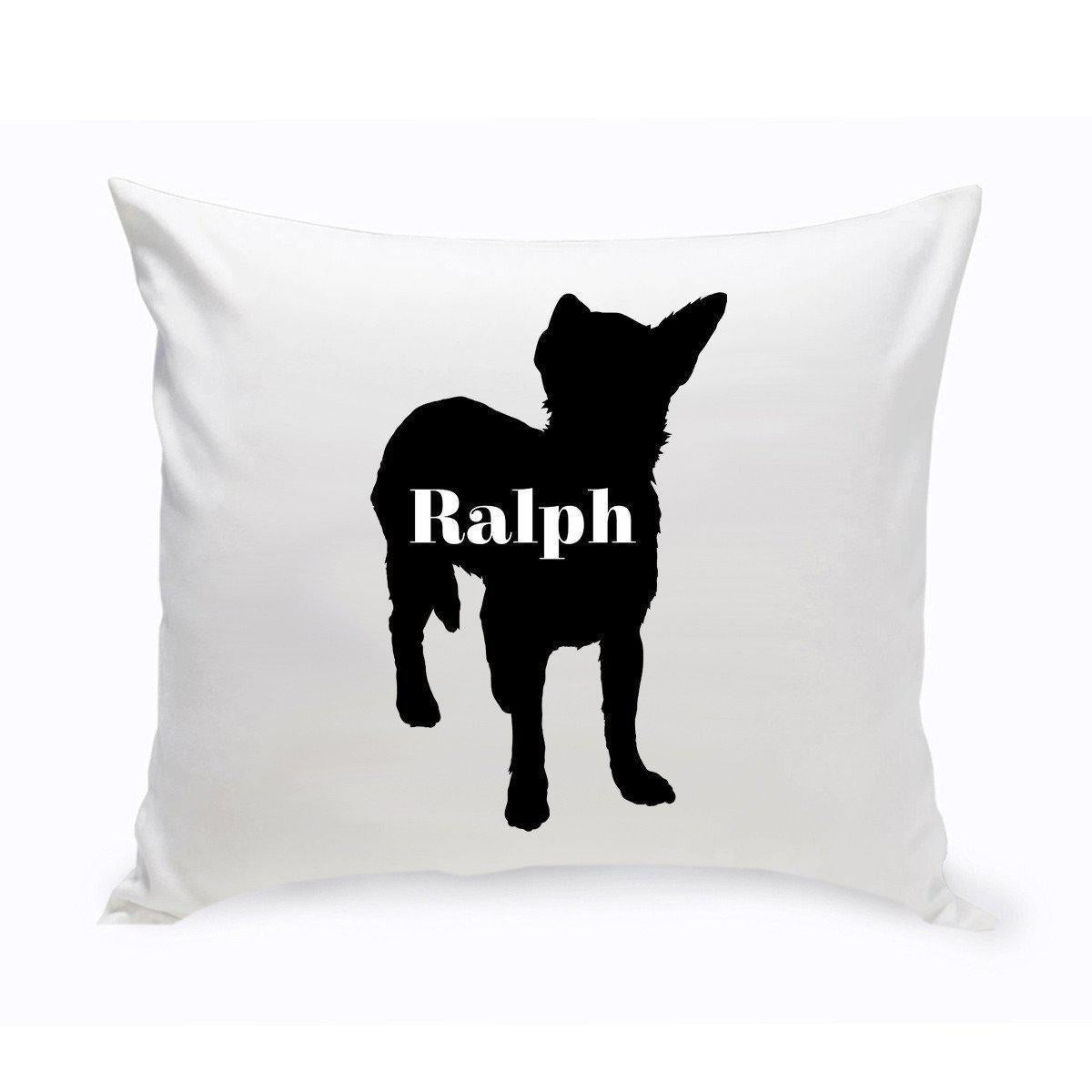 Personalized Dog Silhouette Throw Pillow