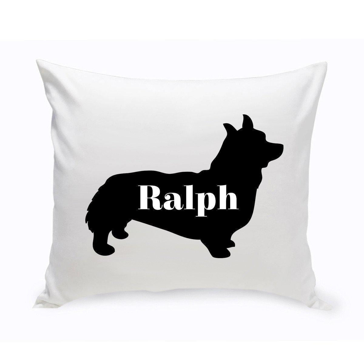 Personalized Dog Silhouette Throw Pillow