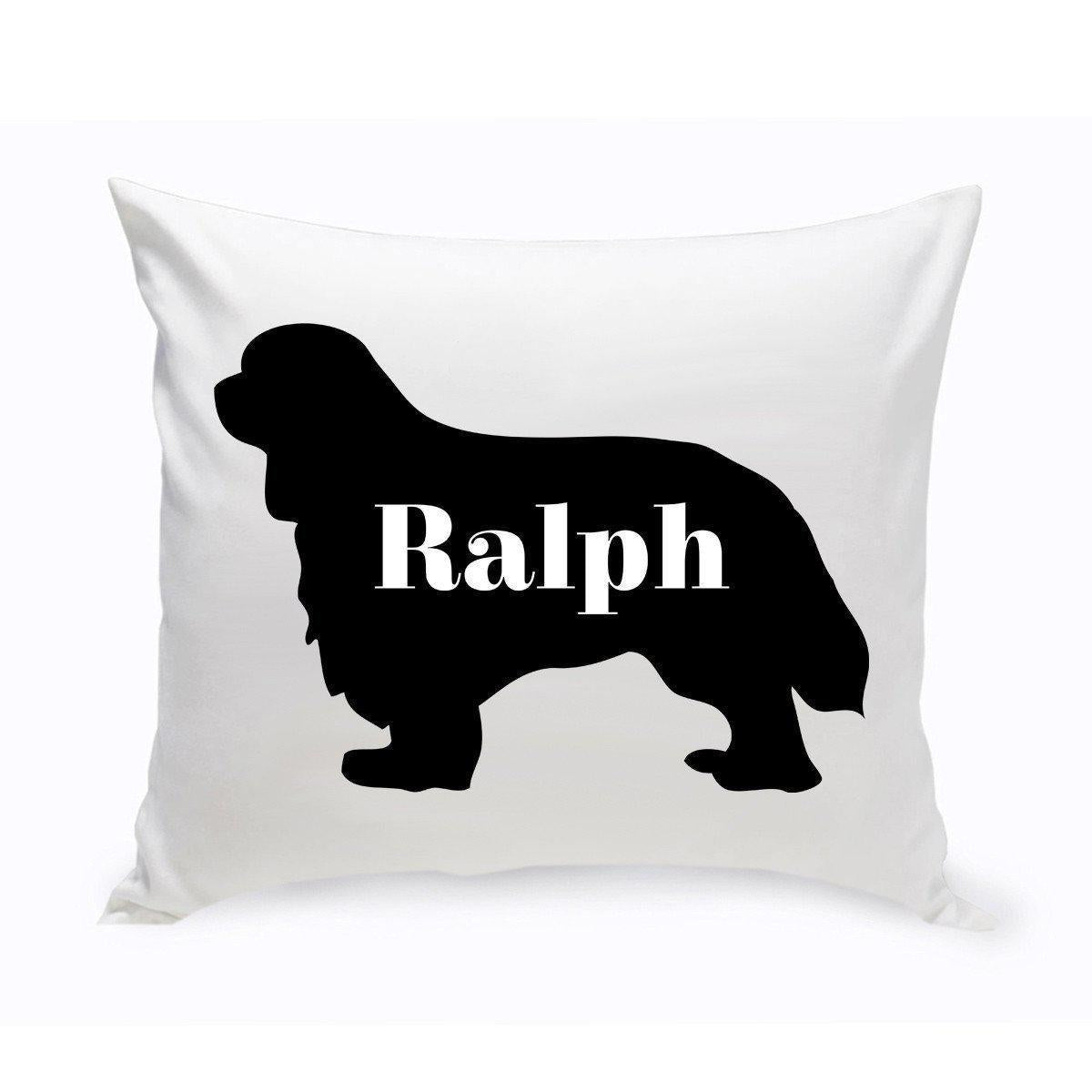 Personalized Dog Silhouette Throw Pillow