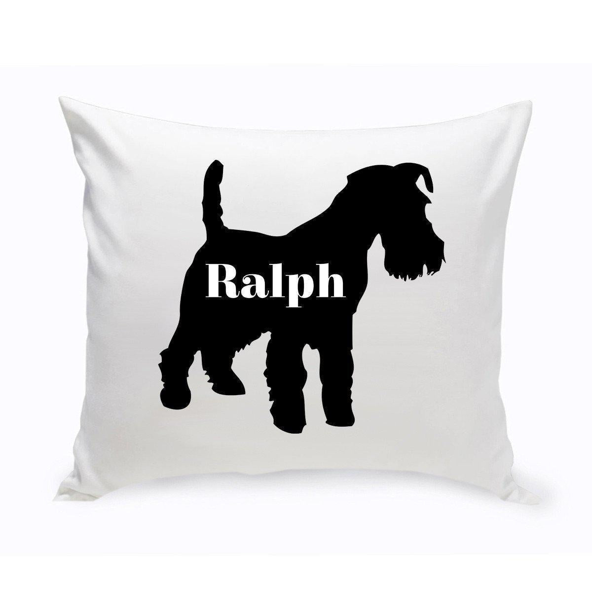 Personalized Dog Silhouette Throw Pillow