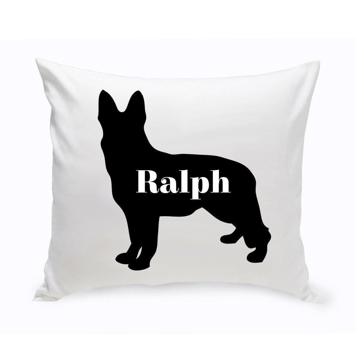 Personalized Dog Silhouette Throw Pillow