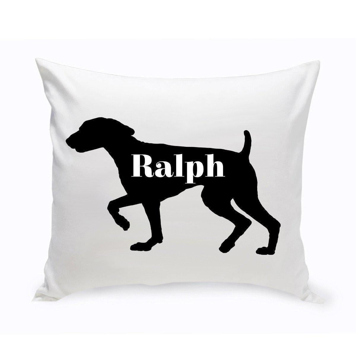 Personalized Dog Silhouette Throw Pillow