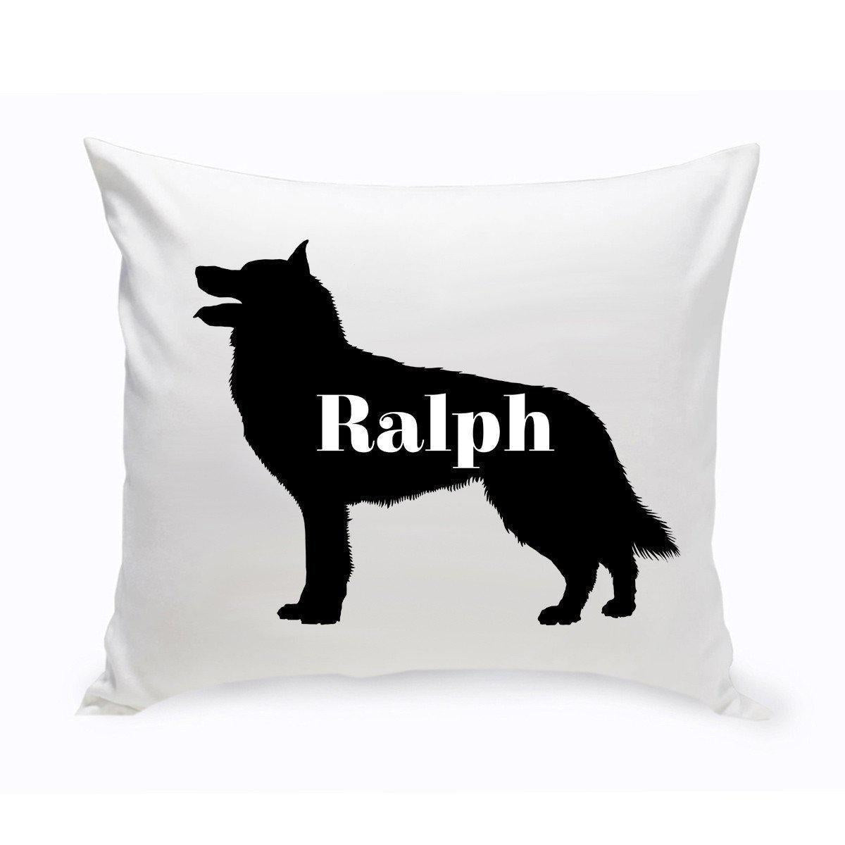 Personalized Dog Silhouette Throw Pillow