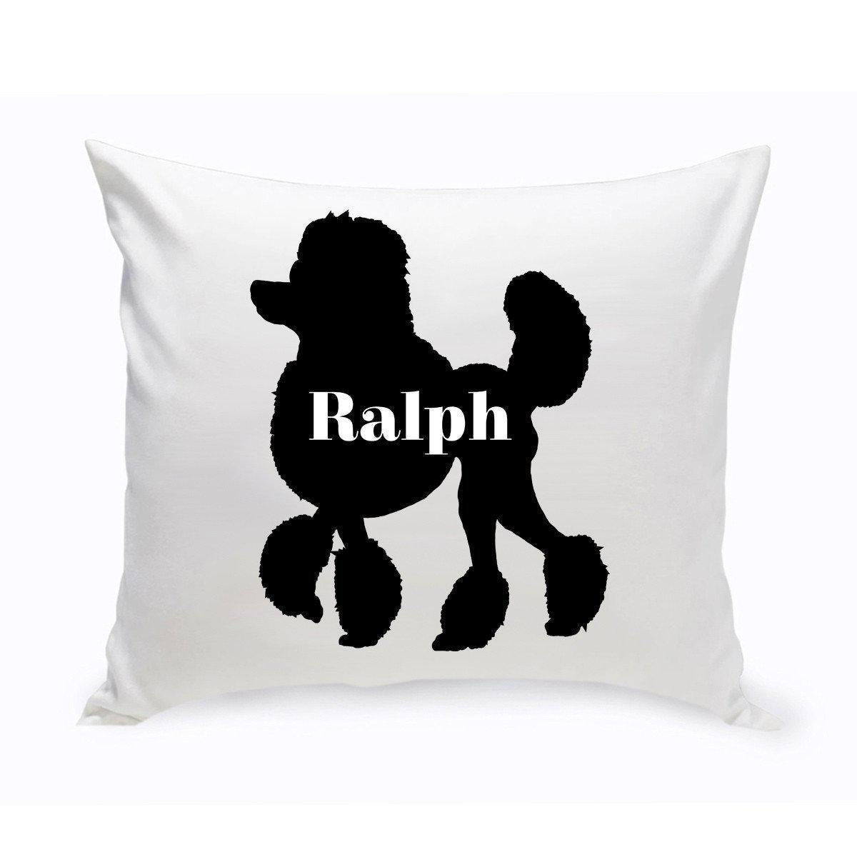 Personalized Dog Silhouette Throw Pillow