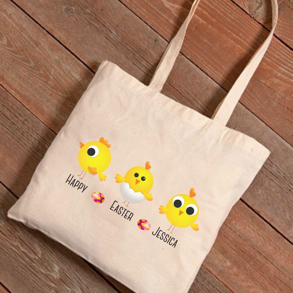 Personalized Easter Canvas Bag