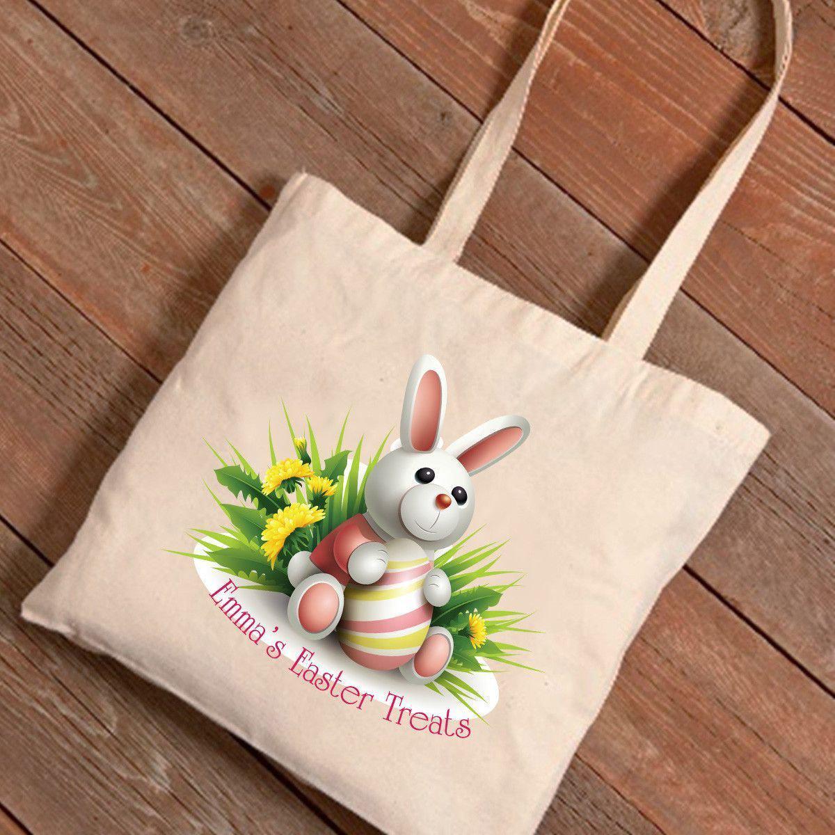 Personalized Easter Canvas Bag