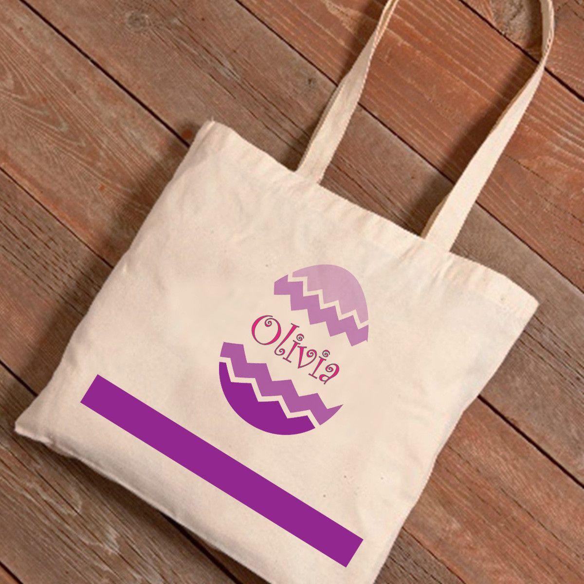 Personalized Easter Canvas Bag