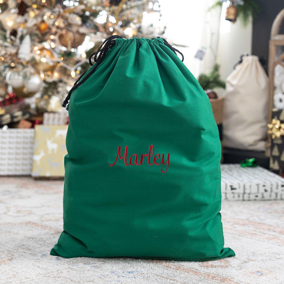 Personalized Embroidered Santa Bags