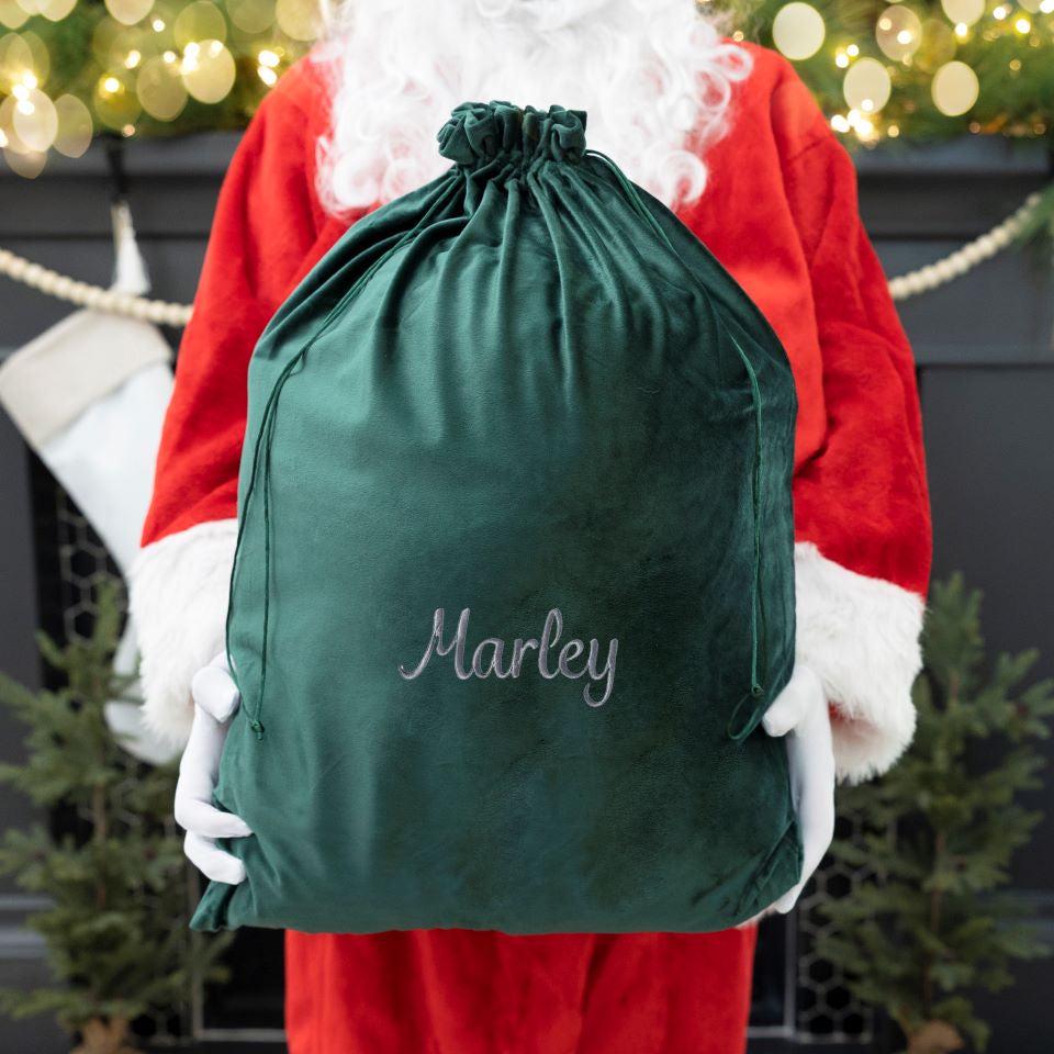 Personalized Embroidered Santa Bags