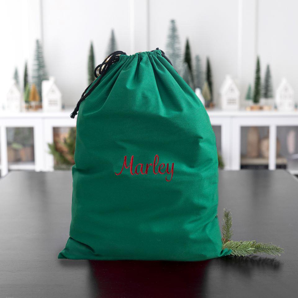 Personalized Embroidered Santa Bags