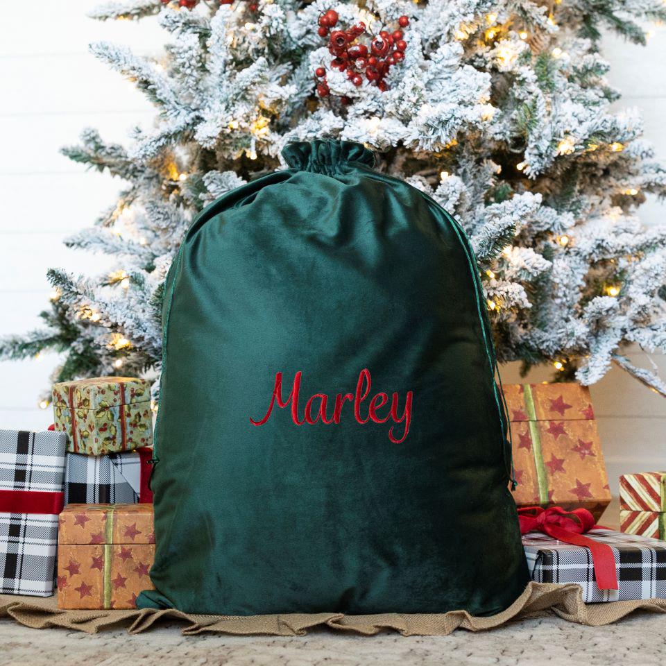 Personalized Embroidered Santa Bags