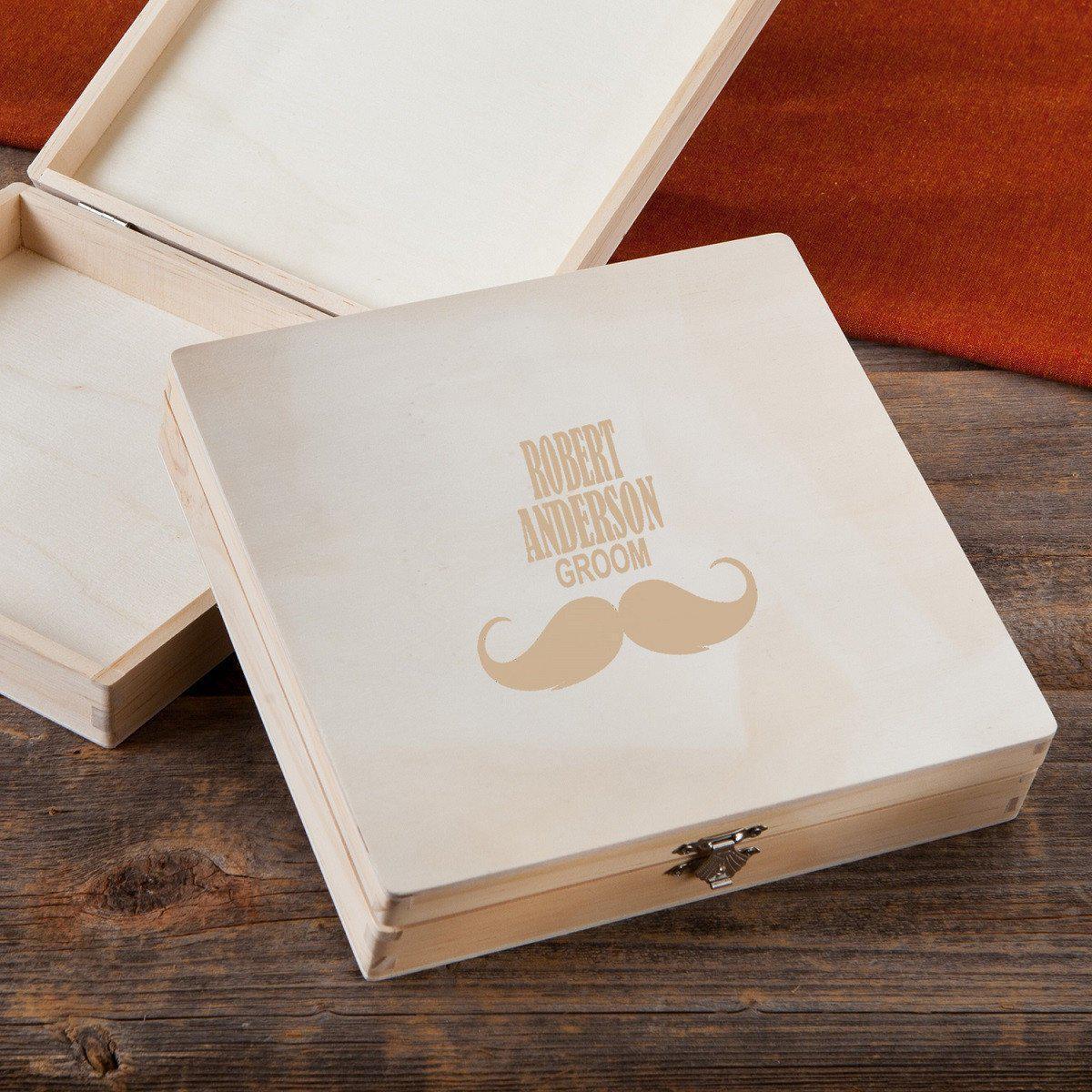 Personalized Groomsmen Wood Keepsake Box