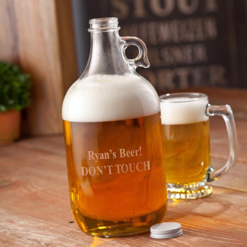 Personalized Growler - Beer - Glass - 64 oz.