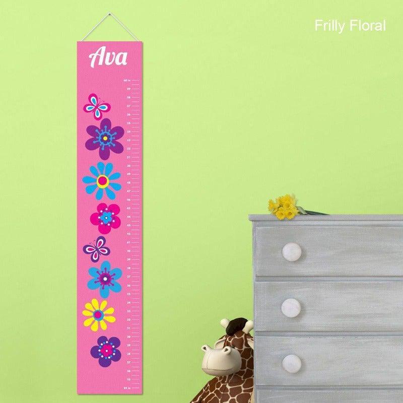 Personalized Growth Chart For Girls - Floral Collection