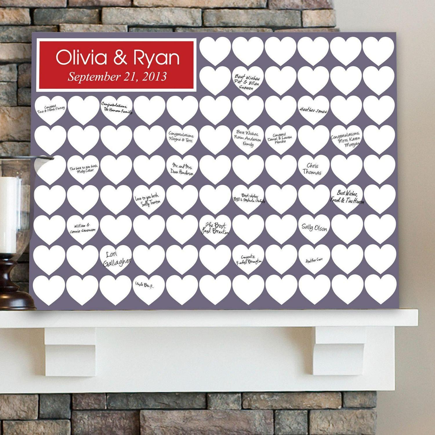 Personalized Guestbook Canvas - Love Family and Friends