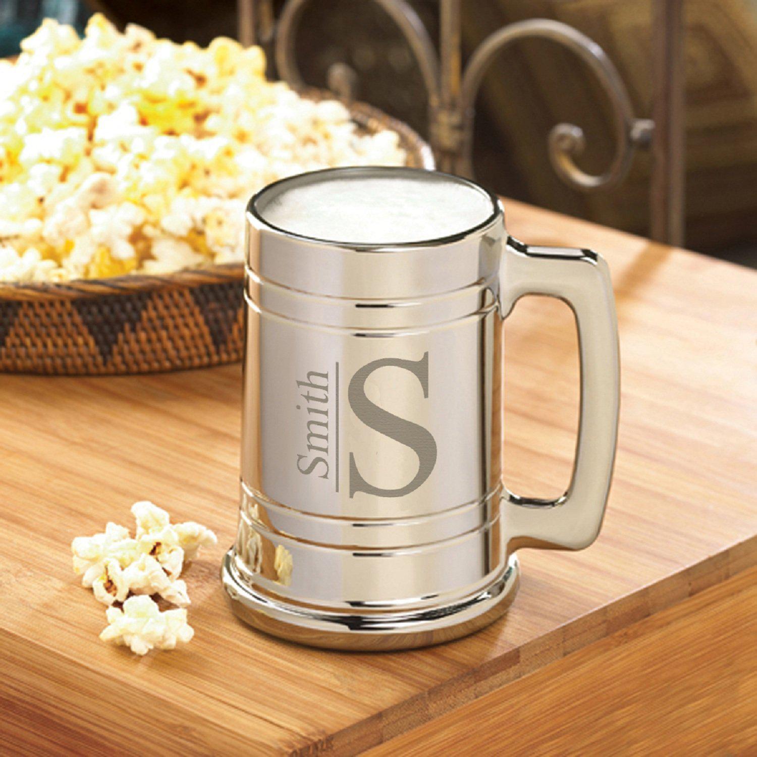 Personalized Gunmetal Beer Mugs - 16 oz. - 6 Designs