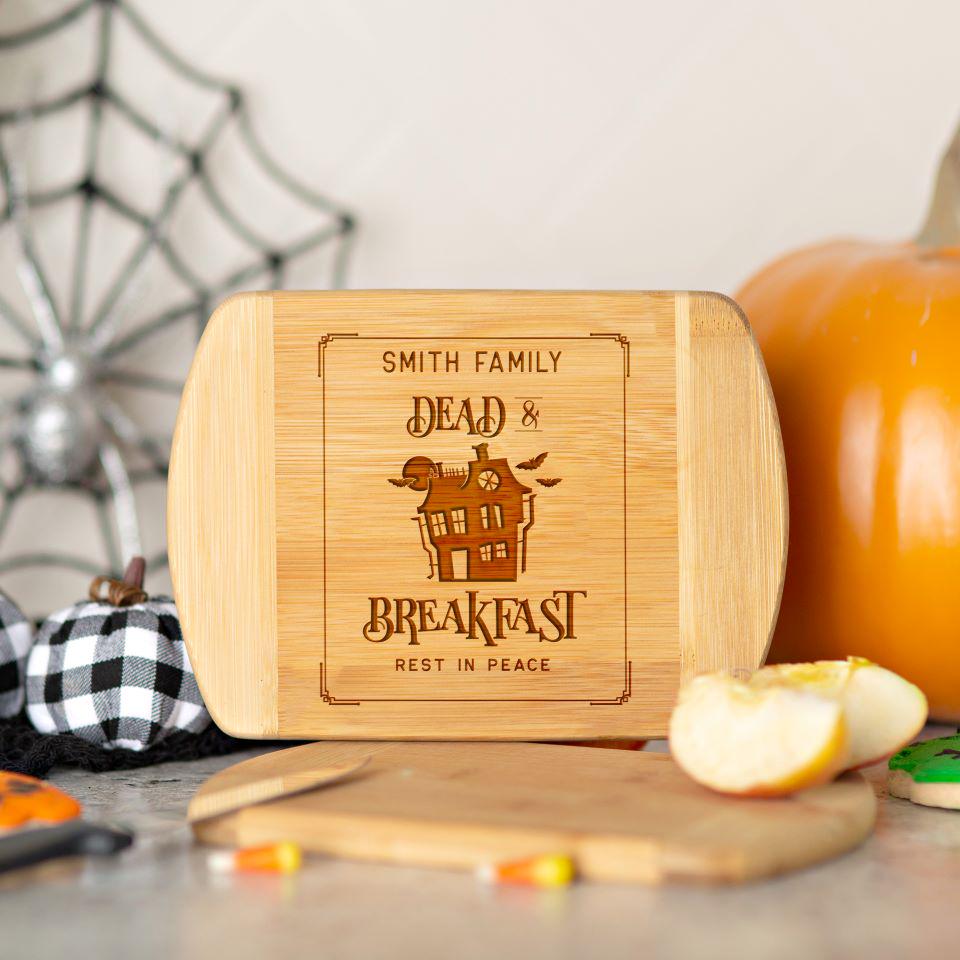 Personalized Halloween Cutting Bar Board 6 x 8 Rounded Edge