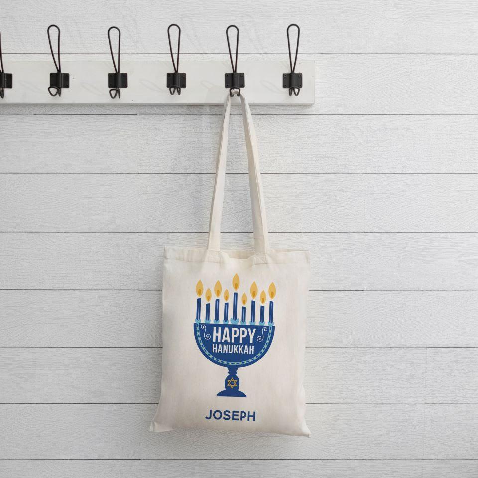 Personalized Hanukkah Tote Bag