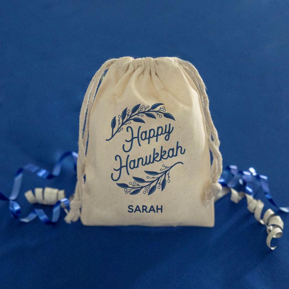 Personalized Hanukkah Gelt Bags